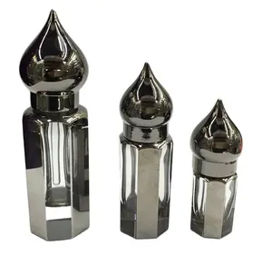 Or Custom Screw Cap Hot Stamping UV Attar Perfume Oil Glass Bottle Glass New 3ml/6ml/12ml Stick Perfume Packaging Cosmetic Black