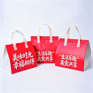 Sac isotherme non tissé en gros pour le déjeuner, les boissons, la livraison de traiteur, emballage alimentaire personnalisé avec logo - Product Image 1