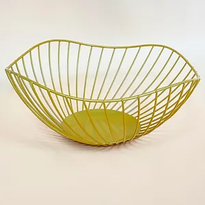 Hot sale wholesale design kitchen living room home hotel metal iron wire fruit basket fruit bowl