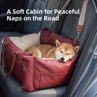 Sac de transport pour animaux de compagnie en cuir de luxe, imperméable et durable, pour chien et chat, pour les voyages en voiture