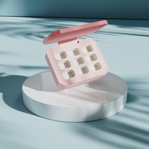 9 grid cute plastic eye shadow pigment box case vuoto magnetic uv gel polish palette <span class=keywords><strong>per</strong></span> rossetto - Product Image 1