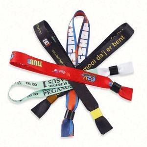 Pulsera de tela promocional para festivales, brazalete de poliéster VIP para eventos, pulsera personalizada - Product Image 3