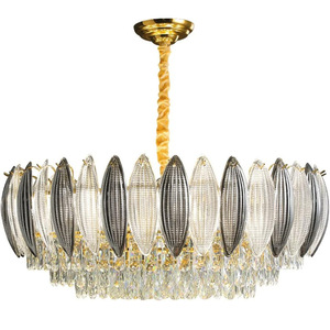 Luxury Crystal Chandelier Round E27 <b>Led</b> <b>Light</b> Source Home Living Room Dining Room Bedroom Pendant <b>Light</b> - Product Image 5