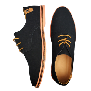 Chaussures habillées décontractées pour hommes Printemps-Été-Automne, à enfiler, pour mariage, bureau, carrière, tendance, bout rond, en cuir véritable, avec amorti - Product Image 1