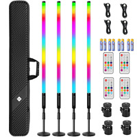 Venta al por Mayor de Lámpara LED Tubular TL-135 para Exteriores, Portátil, Recargable, T12 20w 4 pies RGB con Soporte para Video, DJ, Cabina, Escenario