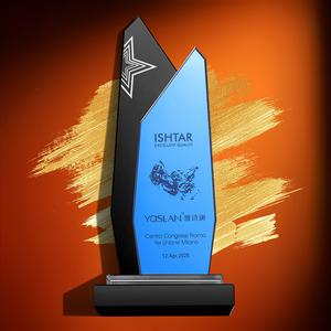 <strong>2026</strong> Creative Personal Customized Luxury Business <strong>Trophy</strong> and <strong>Awards</strong> Modern High-End Glass <strong>Crystal</strong> Honor Colorful Printing - Product Image 3