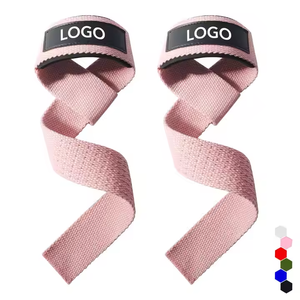 Sangles de poignet de levage en cuir de qualité supérieure Sangles de levage en coton néoprène rembourrées en silicone antidérapantes pour l'haltérophilie - Product Image 1