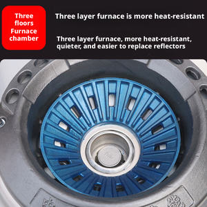 Cuisinière à gaz haute puissance Helaxen - Certifiée 3C, compatible gaz naturel et GPL, cuisinière à économie d'énergie - Product Image 3