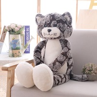 Dessin animé mignon longues jambes chat en peluche super doux tissu PP coton remplissage anti-stress vide 70-90cm hauteur cadeau pour enfants