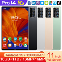 Tablet Pro 14 de 11 Pulgadas, MTK Android 15, 16GB+1TB, 108MP, 8000mAh, 5G, Doble SIM+TF, Carga Rápida, Resistente al Calor, Tipo-C Universal