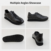 RADOLFA Baskets Homme Grande Taille en Cuir de Veau de Luxe Style Italien Minimaliste Sportif Urbain Décontracté Chaussures de Printemps