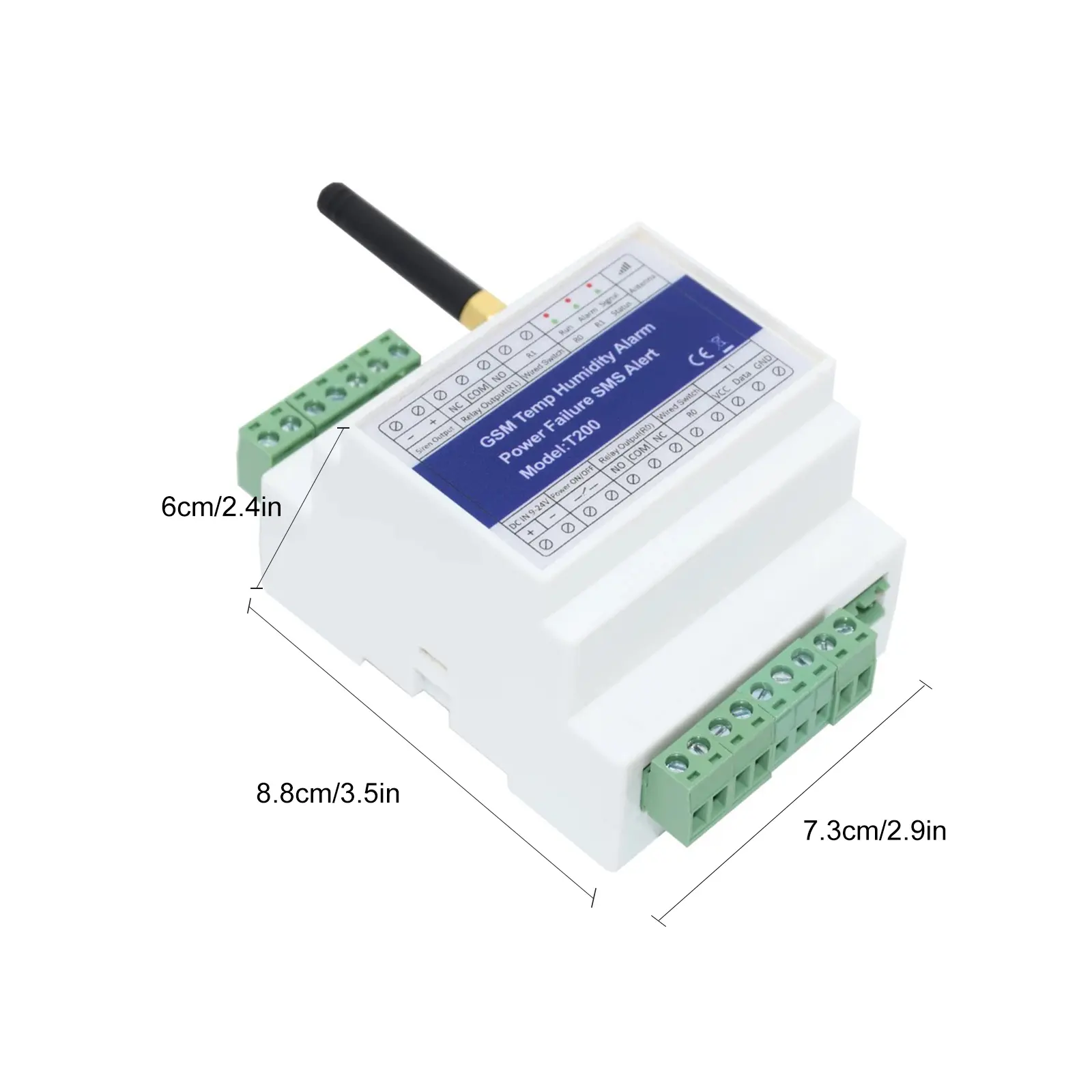 GSM ambiente sistema di allarme T200 modello 2G chiamata gratuita Wireless controllo remoto 200 numero autorizzato GSM temperatura umidità SMS allarme
