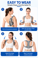 Attelle de soutien postural respirante pour hommes et femmes, bretelles réglables, conception confortable pour le haut du dos