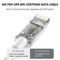 Câble USB A vers Lightning certifié MFi personnalisé de 1 m (3 pieds) – Charge rapide 2,4 A et transfert de données 480 Mbps pour iPhone 14, 13/12/11