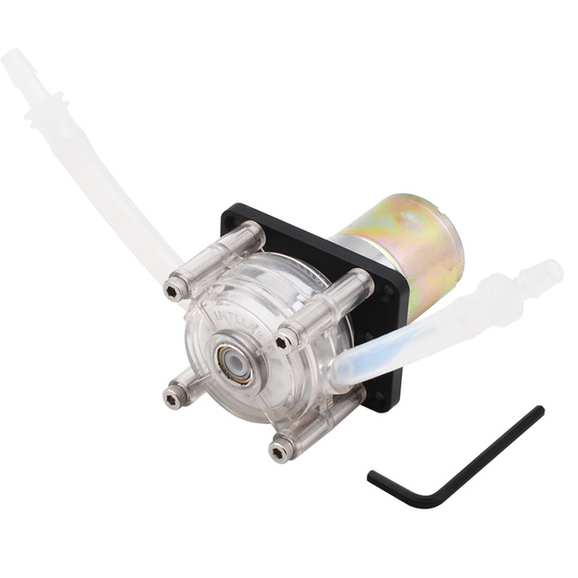 INTLLAB DIY Peristaltic Pump Dosing Pump 12V DC, High Flowrate 80~220mL/min