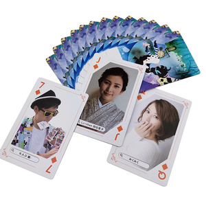 Cartes plastique avec impression personnalisée de photo de fille étoile <span class=keywords><strong>Carte</strong></span> photo en papier d'impression Cartes à jouer personnalisées pour jeux de poker pour adultes - Product Image 2