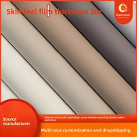 Mobilya Kaplama Dokusu için Kadife Mat PVC Film, Mutfak Dolabı Duvar Paneli için Yumuşak Dokunuşlu PVC Folyo