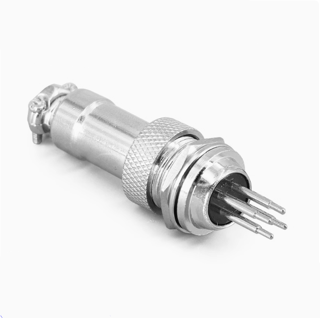 GX12 Aviation Connector 2 3 4 5 6 7 Pin Straight Female Plug and Front Mount PCB Solder Type Socket