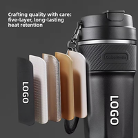 Tumbler haut de gamme en acier inoxydable à double paroi, revêtement céramique, isolé sous vide, tasse à café de voyage 500ml