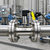 Débitmètre à turbine à sortie impulsionnelle haute précision en acier inoxydable 304 pour liquides (eau, diesel, huile) DN15-DN100, compatible OEM