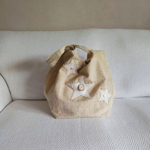 กระเป๋าผ้าแคนวาสกันน้ำขนาดใหญ่ลายดาว กระเป๋าถือสำหรับผู้หญิงเดินทางไปเที่ยวทะเล ทนทาน ใช้ซ้ำได้ เหมาะสำหรับฤดูร้อนและฤดูใบไม้ร่วง - Product Image 5