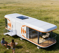 Maisons préfabriquées en acier, type Granny Pod, capsules spatiales, mini-maisons, alimentées à l'énergie solaire, étanches, vente en gros, directement de l'usine
