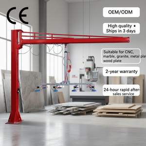 رافعة عمودية هوائية جديدة بذراع بطول 6 أمتار وقدرة 500 كجم مع دوران كامل، معدات رفع مخصصة للرخام والجرانيت - Product Image 4
