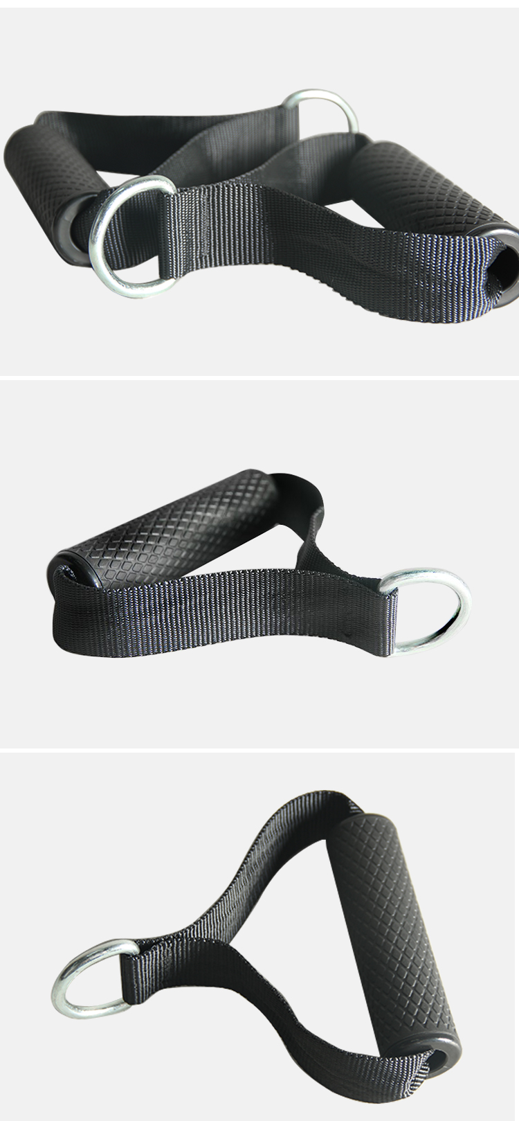2 fasce di resistenza con impugnatura per macchina da fitness, con anima in ABS, impugnatura in silicone per palestra, pilates, yoga, crossover, tricipiti