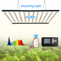 Lampes LED de culture de tomates en aluminium 4x8' pour clonage, croissance végétative et floraison, hydroponie, agriculture verticale intelligente, automatique 800W