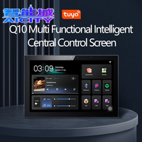 Panneau de commande intelligent pour maison connectée Tuya Android WiFi 10,1 pouces, passerelle à deux zones, lecture de musique, connexion de 8 haut-parleurs de plafond filaires