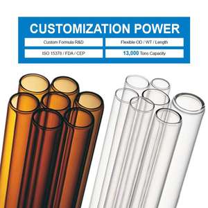 LINUO最安値製造 製薬用長尺ガラス管 低アルカリ性ホウケイ酸ガラス管 アンプル注射バイアル用 - Product Image 1