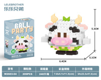 84 styles de micro-blocs de construction en gros, série animaux de dessin animé, briques ABS DIY, décoration de bureau éducative, cadeau pour enfant