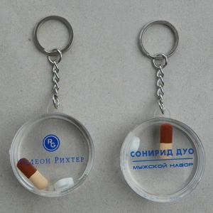 液体溶岩流タブレットフロート液水カプセルフローターオイルバブル液ピル浮き薬フローティングキーホルダー - Product Image 5