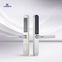 Serrure de porte intelligente LOCKAI avec stockage cloud, empreinte digitale, carte RFID, code pour portes en bois/aluminium/coulissantes, acier inoxydable 304, CE