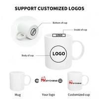 Tasses à café populaires personnalisées avec logo OEM/ODM, 11 oz, en porcelaine, styles multicolores, avec poignée, pour cadeaux souvenirs