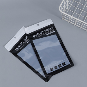 Sacchetti Bianchi Opachi Personalizzati con Stampa, Buste Piatte con Cerniera Trasparente su un Lato <span class=keywords><strong>per</strong></span> Imballaggio di Calzini, <span class=keywords><strong>Indumenti</strong></span> e Vestiti - Product Image 3