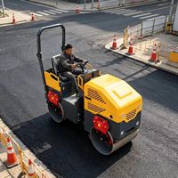 Compacteur routier vibrant à double tambour, mini-compacteur tandem à tambours en acier pour le compactage de l'asphalte et du sol