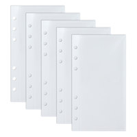 En Gros Pochette Durable en Plastique Givré Sans Fermeture Éclair à 6 Trous pour Classeur de Budget A6 A7 A5, Étui Personnalisable pour Enveloppes de Monnaie