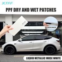 Film de protection de luxe XTFF TPU LIQUID METALLIC MUSE WHITE 7,5 mil, anti-UV/IR à 95 %, auto-réparant, changeant de couleur, étanche et résistant au sable