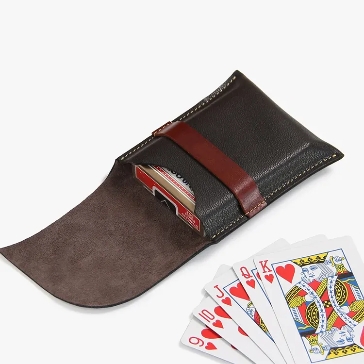 Leather Playing Card Case Playing Card Sleeve Poker Case Playing Card Holder Leather Deck Box Deck Holder