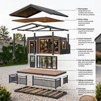 Maison préfabriquée en conteneur, extensible, modulaire, mobile, mini-maisons, villa mobile, bureau de chantier, cabane