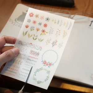 Autocollants à peler et à frotter, fournitures pour <span class=keywords><strong>scrapbooking</strong></span>, décoration DIY, transfert à frotter sec personnalisé pour planificateur - Product Image 4