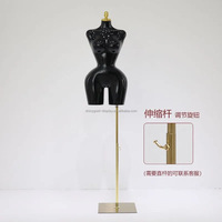Mannequin Femme Grande Taille Courbes Généreuses, Fesses et Poitrine Volumineuses, en Plastique ABS Doré Peint, Torse BBL Taille L, pour Vente en Gros