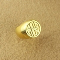 Herren Wolfram-Siegelring mit Gravur Personalisierter Schmuck mit Individueller Gravur Kleine Stückzahl Logo-Anpassung Fabrikfertigung