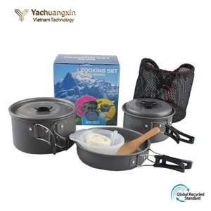 Sartén antiadherente de aluminio con mango plegable para acampar al aire libre, diseño minimalista, uso general en cocinas de gas e inducción - Product Image 6