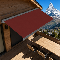 Auvent rétractable en tissu pour restaurant, idéal pour les terrasses et les espaces de restauration flexibles en plein jour