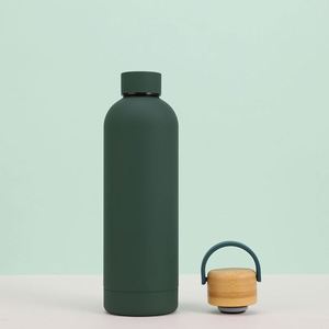 American Style Custom Logo Rubber Painting Vacuum <b>Thermos</b> <b>Bottle</b> Small Mouth Sports Water <b>Bottle</b> With Strap - Product Image 5