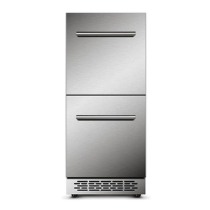 Refrigerador de dos cajones para exteriores, refrigerador de cajón ultra estrecho empotrado en encimera, refrigerador de doble cajón de 110L NE-356S-P - Product Image 5