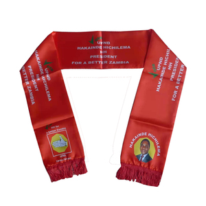 Gahumi 100% Polyester Presidential Election Campaign Shawl Fast Delivery Hot Selling Traditional <b>Scarf</b> in Zambia - Product Image 5