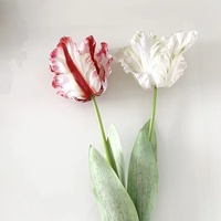 Fleurs de tulipe perroquet artificielles en Silicone, 100 pièces, véritables tactiles, pour réception de mariage, décoration de maison, 3D
